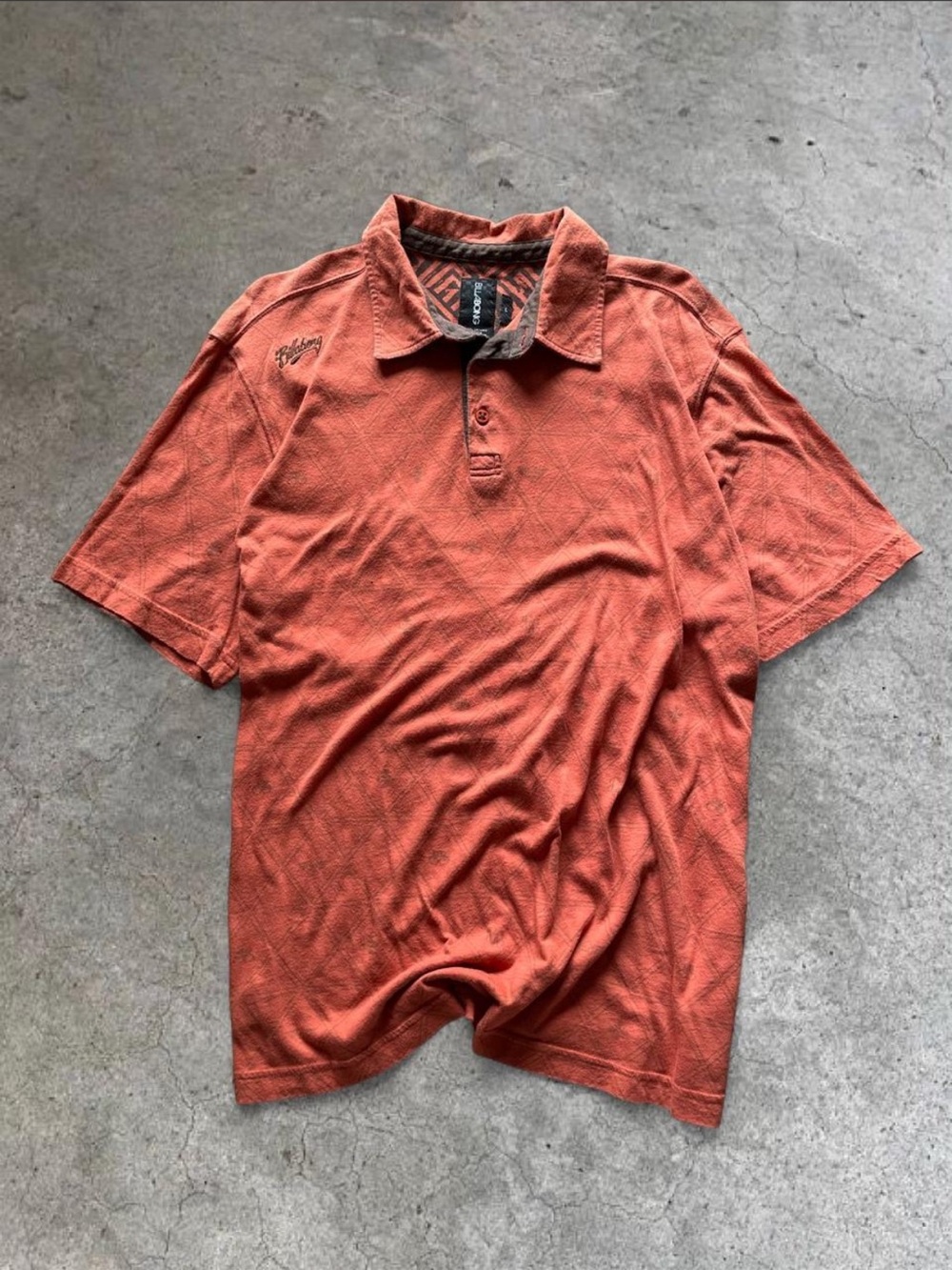 Billabong Men's Rust Orange Short-Sleeve Polo